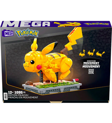 MEGA Pokémon-figuur - Bewegende Pikachu - 1095 Onderdelen - MEGA Bloks - OneSize - Blokken