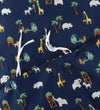Nørgaard Madsens Beddengoed - Baby - Navy m. Safaridieren - Nørgaard Madsens - Baby - Beddengoed - Baby