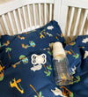 Nørgaard Madsens Beddengoed - Baby - Navy m. Safaridieren - Nørgaard Madsens - Baby - Beddengoed - Baby