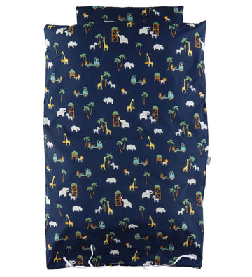 Nørgaard Madsens Beddengoed - Baby - Navy m. Safaridieren - Nørgaard Madsens - Baby - Beddengoed - Baby