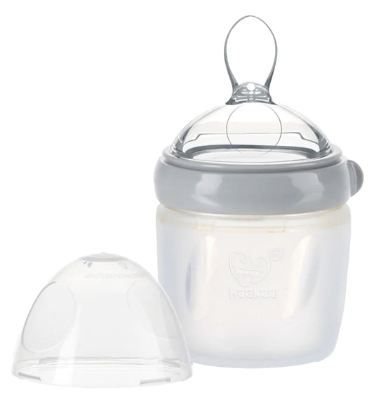 Haakaa Babyflesje m. Lepel - 160 ml - Grijs - Haakaa - OneSize - Babyflesjes
