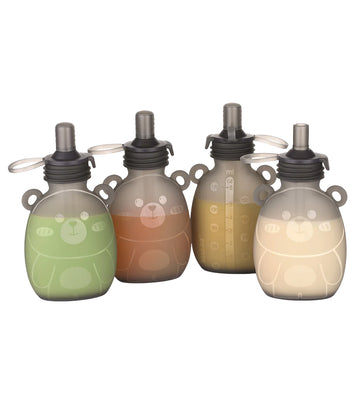 Haakaa Smoothiezakjes - Silicone - 4-pack - 170 ml - Haakaa - OneSize - Food Feeders