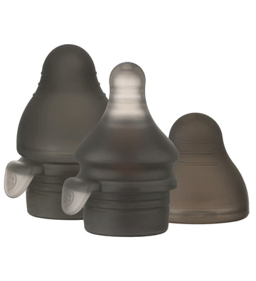 Haakaa flessenspeen voor siliconen tas - 2-pack - Zwart - Haakaa - OneSize - Flessenspenen