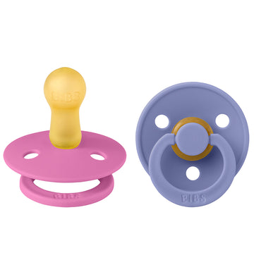 BIBS Colour Fopspenen - 2-pack - Maat 2 - Rond - Kauwgom/Peri - BIBS - 6-18 mnd - Fopspenen
