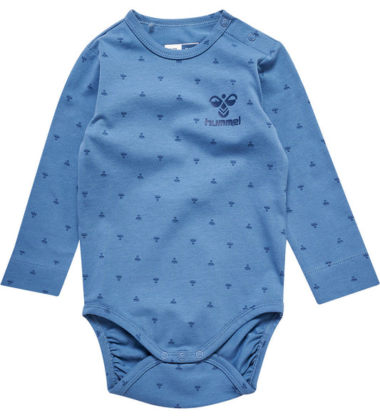 Hummel Romper l/s - HmlBeesy - Coronet Blue - Hummel - 74 - Rompers Lange Mouw