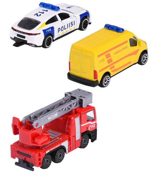 Majorette Speelgoed - 3 Onderdelen - Reddingsvoertuigen - Majorette - OneSize - Auto´s