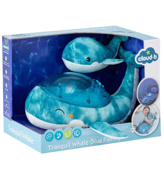 Cloud-B Nachtlamp m. Geluid - Tranquil Whale m. Jong - 30x28x13  - Cloud-B - OneSize - Nachtlampen