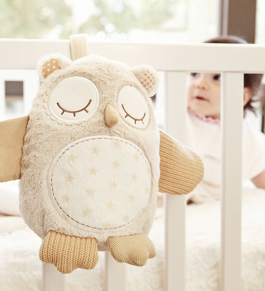 Cloud-B Knuffel m. Geluid/Sensor - 24 cm - Nighty Night Owl - Cloud-B - OneSize - Knuffels