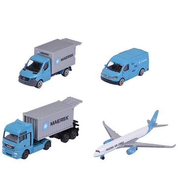 Majorette Speelgoed - 4 Onderdelen - Maersk Logistiek - Majorette - OneSize - Auto´s