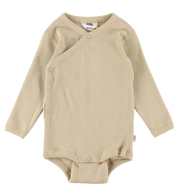 Joha Wikkelromper l/s - Rib - Beige - Joha - 60 - Rompers Lange Mouw