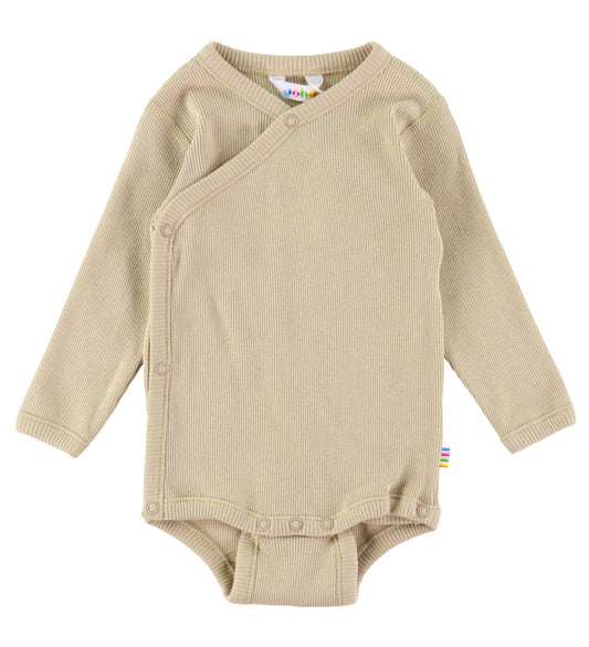 Joha Wikkelromper l/s - Rib - Beige - Joha - 60 - Rompers Lange Mouw