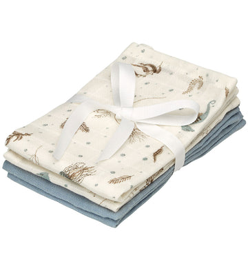 Cam Cam Washanden - 4-pack - Sea Garden - Cam Cam - OneSize - Washandjes