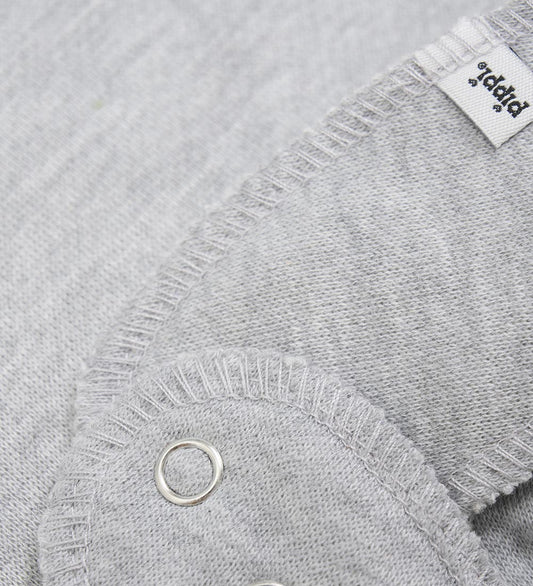 Pippi Babyslabbetje - Puntig - Grey Melange m. Grote Broer - Pippi Baby - OneSize - Kwijlsjaaltjes