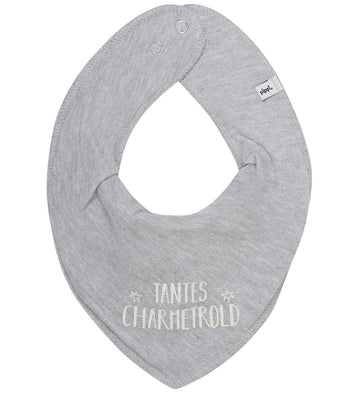 Pippi Babyslabbetje - Puntig - Grey Melange m. Tante's betoverde - Pippi Baby - OneSize - Kwijlsjaaltjes
