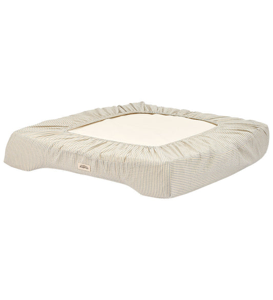 MarMar Aankleedkussenhoes - Blue Stone Stripe - MarMar - OneSize - Aankleedkussenhoezen