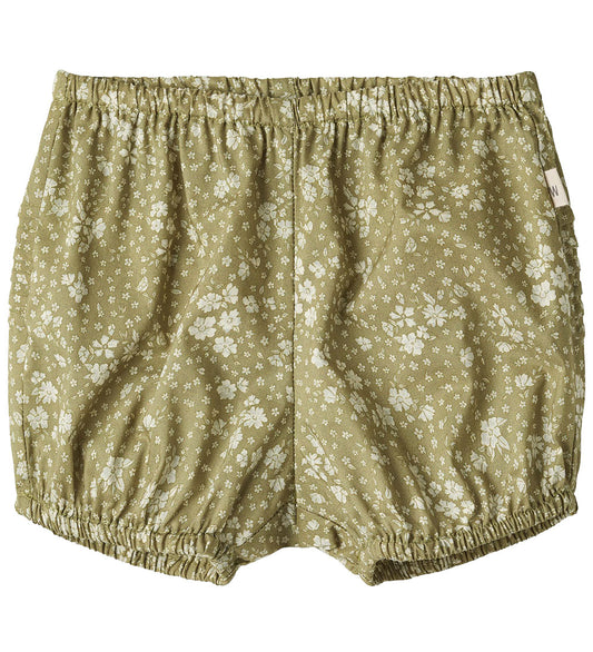 Wheat Babyshort - Clarissa - Green Bloemen - Wheat - 74 - Babyshorts