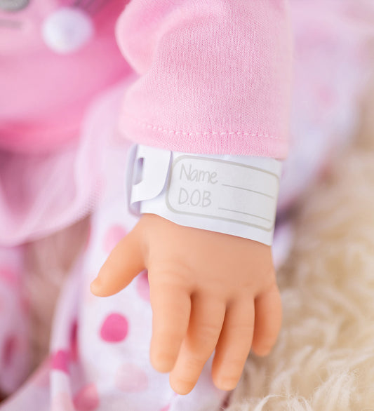 Tiny Treasures Pop m. Blond haar - Roze Bunny Baby - Tiny Treasures - OneSize - Poppen