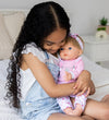 Tiny Treasures Pop m. Blond haar - Roze Bunny Baby - Tiny Treasures - OneSize - Poppen