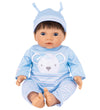 Tiny Treasures Pop m. Bruin Haar - Blue Bear Pop - Tiny Treasures - OneSize - Poppen