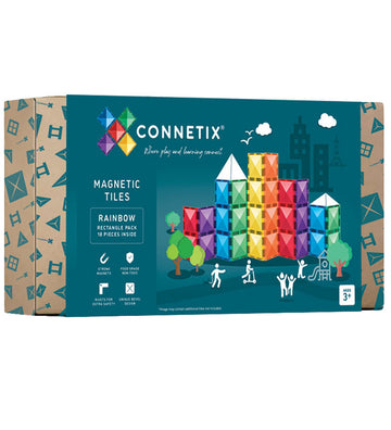 Connetix Magneetset - 18 Onderdelen - Rainbow Rechthoek - Connetix - OneSize - Magnetisch speelgoed