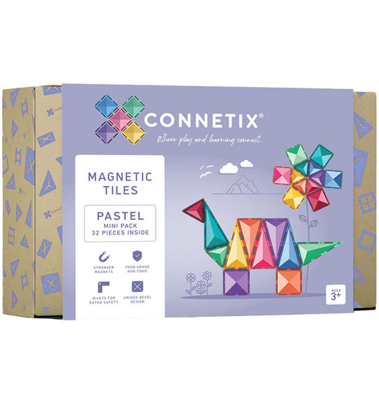Connetix Magneetset - 32 Onderdelen - Pastel Mini Verp - Connetix - OneSize - Magnetisch speelgoed