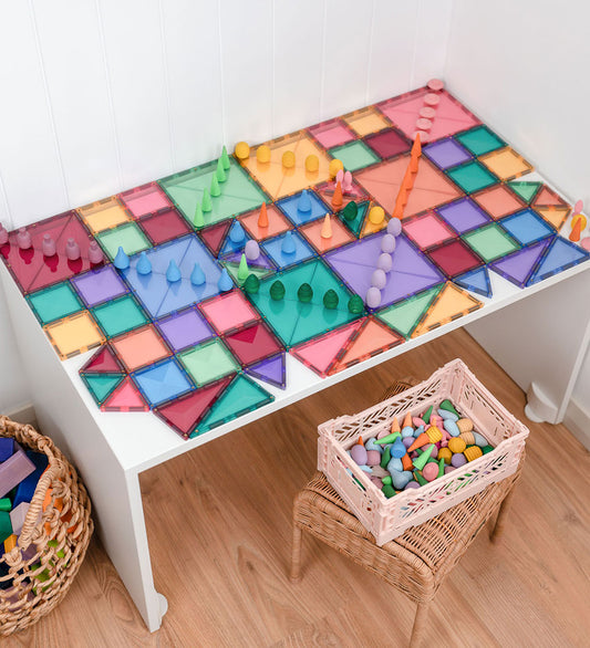 Connetix Magneetset - 64 Onderdelen - Pastel Starter Verp - Connetix - OneSize - Magnetisch speelgoed