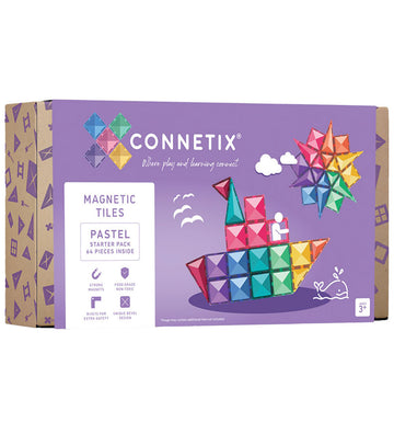 Connetix Magneetset - 64 Onderdelen - Pastel Starter Verp - Connetix - OneSize - Magnetisch speelgoed