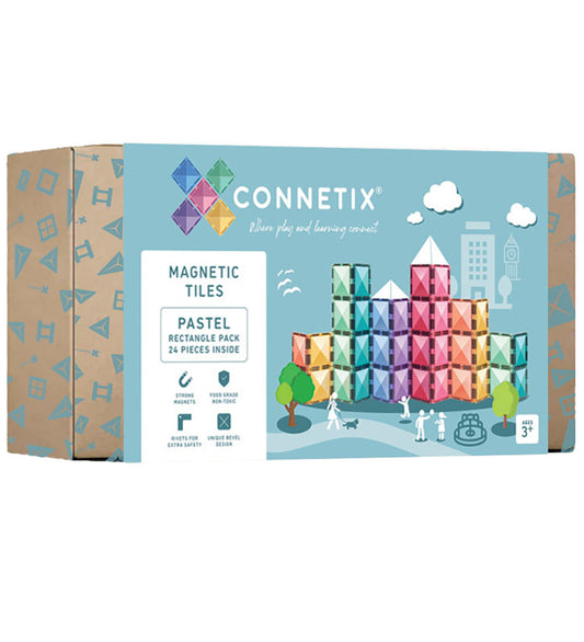 Connetix Magneetset - 24 Onderdelen - Pastel Rechthoek - Connetix - OneSize - Magnetisch speelgoed