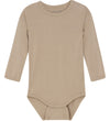 Minymo Romper l/s - Viscose - Simpelweg Taupe - Minymo - 68 - Rompers Lange Mouw