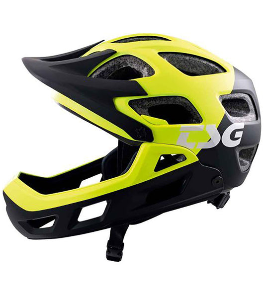 TSG Mountainbikehelm - Seek FR Graphic - Flow Black/Geel - TSG - 52-54 cm - Fietshelmen