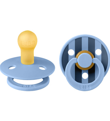 BIBS Colour Fopspenen - 2-pack - Maat 1 - Rond - Sky Blue - BIBS - 0-6 mnd - Fopspenen
