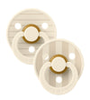 BIBS Colour Fopspenen - 2-pack - Maat 1 - Rond - Ivory/Vanilla m - BIBS - 0-6 mnd - Fopspenen