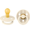 BIBS Colour Fopspenen - 2-pack - Maat 1 - Rond - Ivory/Vanilla m - BIBS - 0-6 mnd - Fopspenen