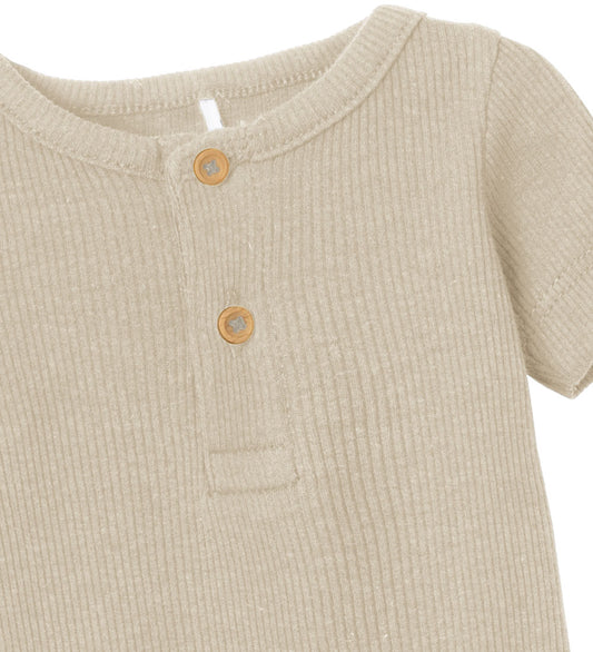 Name It Romper s/s - Noos - NbmKab - Puur Kasjmier - Name It - 1 jaar (80) - Rompers Korte Mouw