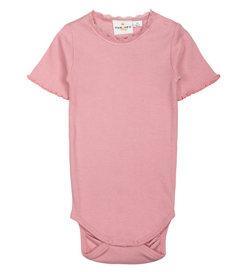 The New Romper s/s - TnsKrista - Rib - Roze Nectar - The New - 62 - Rompers Korte Mouw