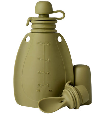 Mininor Smoothiezakje m. Lepel - Silicone - 120 ml - Groen - Mininor - OneSize - Food Feeders