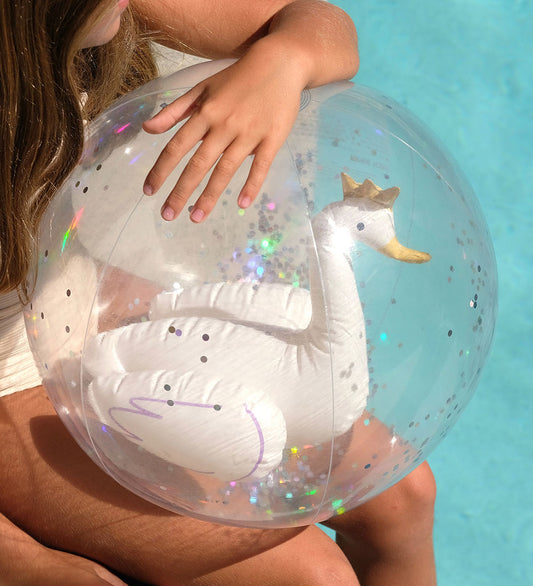 SunnyLife Strandbal - 35 cm - 3D - Princess Swan Multi - SunnyLife - OneSize - Strandballen