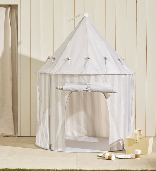 Kids Concept Speeltent - 100x130 cm - Grijs Strepen - Kids Concept - OneSize - Speeltenten