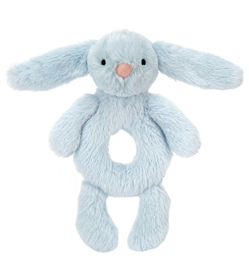 Jellycat Ringrammelaar - 18x8 cm - Bashful Bunny - Baby Blue - Jellycat - OneSize - Ramelaren