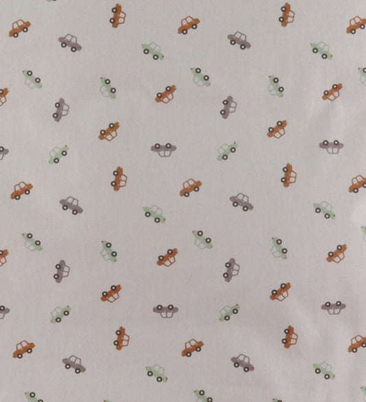 Nørgaard Madsens Beddengoed - Baby - Beige m. Auto's in verbrand - Nørgaard Madsens - Baby - Beddengoed - Baby