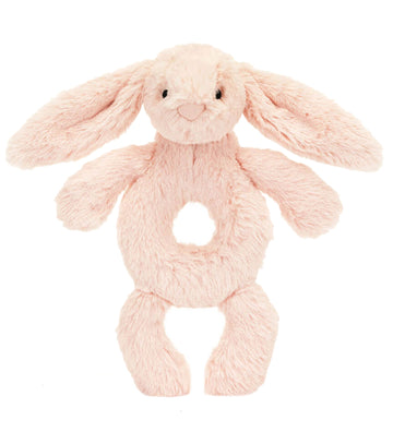 Jellycat Ringrammelaar - 18x8 cm - Bashful Bunny - Blush - Jellycat - OneSize - Ramelaren