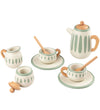 Sebra Speel Thee-Set - Hout - Classic+ White/Sage - Sebra - OneSize - Speelkeukens