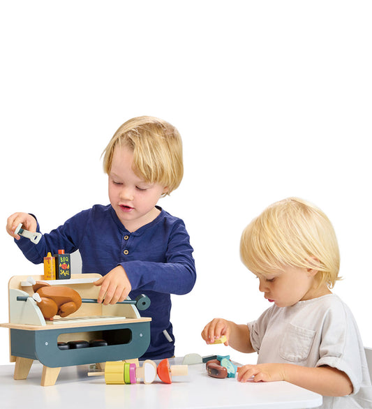 Tender Leaf Houten Speelgoed - Barbecue Grillset - Tender Leaf - OneSize - Speelkeukens