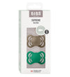 BIBS Supreme+ Fopspenen - Maat 1 - 2-pack - Symmetrisch - Dark O - BIBS - 0-6 mnd - Fopspenen