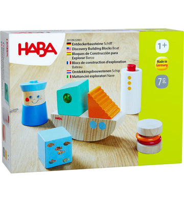 HABA Bouwblokken - Hout - Discovery Building Blocks Boat - 7 stk - HABA - OneSize - Blokken