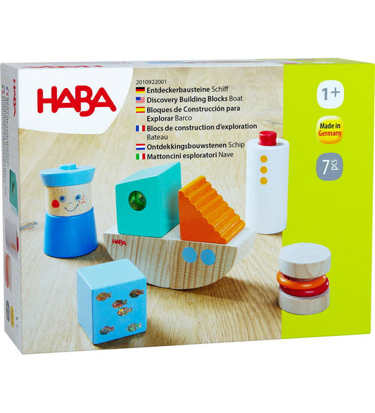 HABA Bouwblokken - Hout - Discovery Building Blocks Boat - 7 stk - HABA - OneSize - Blokken