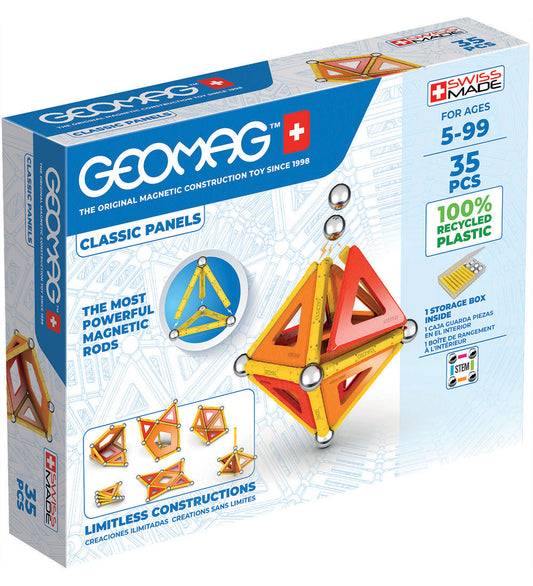 Geomag Magneetset - Classic Panels Gerecycled - 35 Onderdelen - Geomag - OneSize - Magnetisch speelgoed