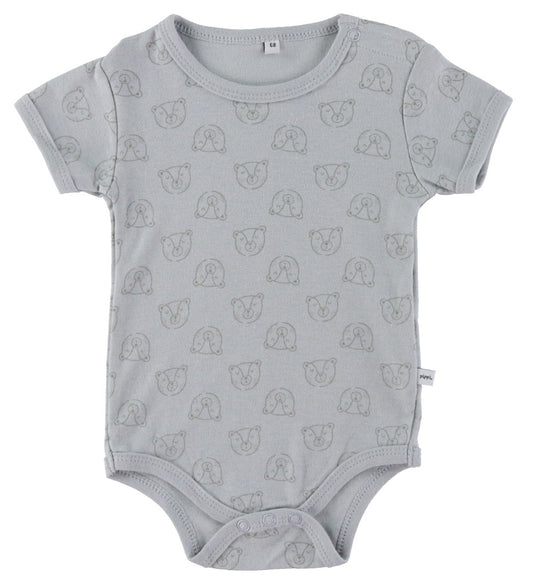 Pippi Baby Rompers s/s - 4-pack - Haven Mist - Pippi Baby - 56 - Rompers Korte Mouw
