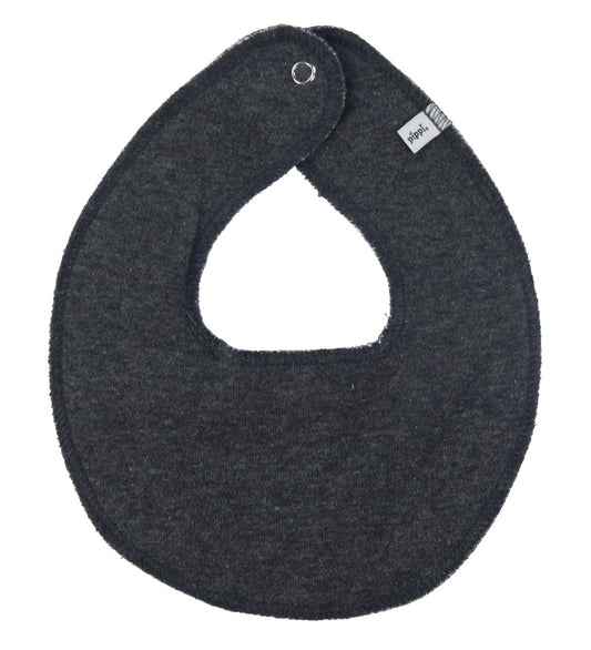 Pippi Babyslabbetje - Dark Grey Melange - Pippi Baby - OneSize - Kwijlsjaaltjes