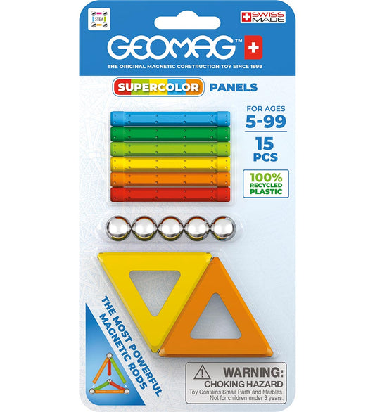 Geomag Magneetset - Supercolor Panels Recycled - 15 Onderdelen - Geomag - OneSize - Magnetisch speelgoed